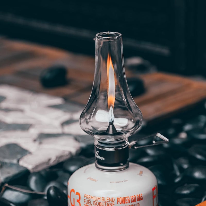 Fire-Maple Tulip Camping Lantern | Glass, Steel & Aluminum | Propane or Isobutane Fuel Canister Beautiful Lights | NO Mantles Needed | Propane Lanterns for Camping, Emergency Essential - Image 2